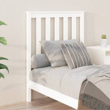 Stylish White Pine Bed Headboard | 81x6x101 cm