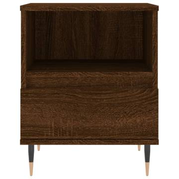 Stylish Brown Oak Bedside Cabinets - Set of 2 | HipoMarket