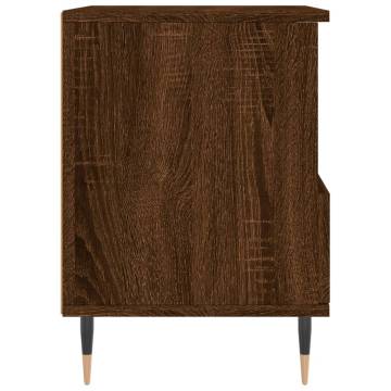 Stylish Brown Oak Bedside Cabinets - Set of 2 | HipoMarket