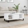 Coffee Table White 90x50x36.5 cm Engineered Wood Colour white Quantity in Package 1 