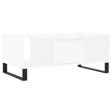 Elegant White Coffee Table - 90x50x36.5 cm | Hipomarket