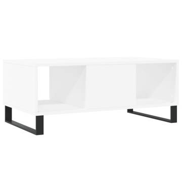 Elegant White Coffee Table - 90x50x36.5 cm | Hipomarket