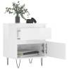 Stylish High Gloss White Bedside Cabinets - Set of 2 | Hipomarket