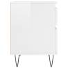 Stylish High Gloss White Bedside Cabinets - Set of 2 | Hipomarket