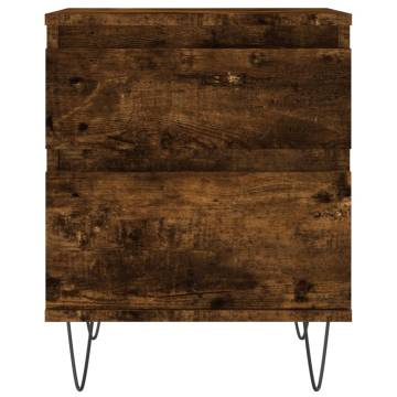 Stylish Smoked Oak Bedside Cabinet | 40x35x50 cm - Hipomarket