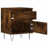 Stylish Smoked Oak Bedside Cabinet | 40x35x50 cm - Hipomarket