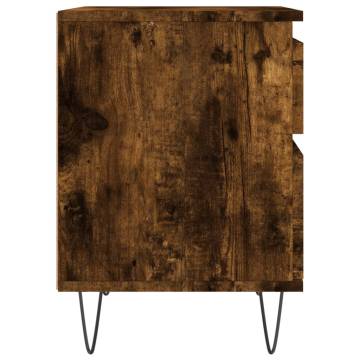 Stylish Smoked Oak Bedside Cabinet | 40x35x50 cm - Hipomarket