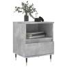 Stylish Concrete Grey Bedside Cabinet - 40x35x50 cm