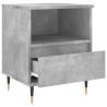 Stylish Concrete Grey Bedside Cabinet - 40x35x50 cm