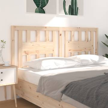 Solid Pine Wood Headboard - 206x4x100 cm | Hipomarket UK