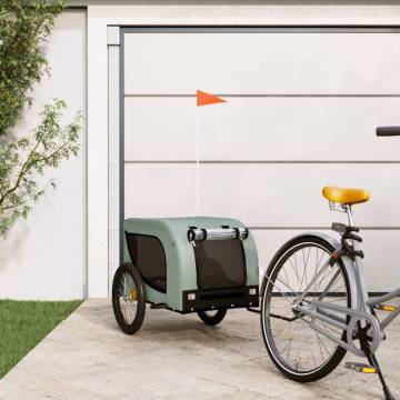 Pet Bike Trailer - Grey & Black Oxford Fabric | HipoMarket