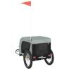 Pet Bike Trailer - Grey & Black Oxford Fabric | HipoMarket