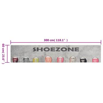 Kitchen Rug Washable Shoezone 60x300 cm Velvet - Soft & Durable