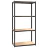 4-Layer Storage Shelf - Anthracite Steel & Engineered Wood