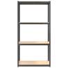 4-Layer Storage Shelf - Anthracite Steel & Engineered Wood