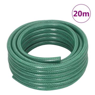 Durable Green Garden Hose 20m PVC | Hipomarket UK