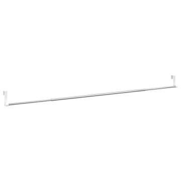 Curtain Rails 2 pcs White and Silver 90-135 cm Aluminium