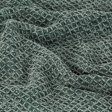 Dark Green Cotton Throw 125x150 cm | Cozy Home Decor