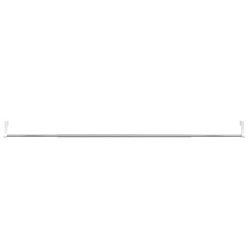 Curtain Rails 2 pcs White and Silver 90-135 cm Aluminium