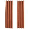 Rust Blackout Curtains with Metal Rings - 140x175 cm | Hipomarket