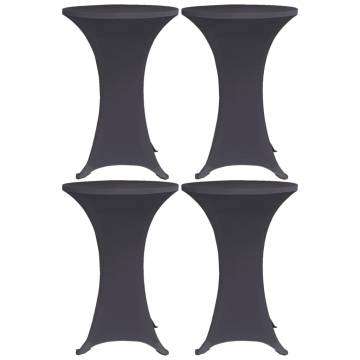 Anthracite Stretch Table Cover Set - 4 pcs | Hipo Market