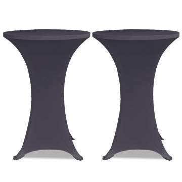 Anthracite Stretch Table Cover Set - 4 pcs | Hipo Market