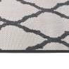 Outdoor Rug Grey & White 100x200 cm - Reversible Design