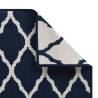 Stylish Navy & White Outdoor Rug 80x250 cm - Reversible Design