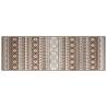 Stylish Outdoor Rug 80x250 cm Brown & White Reversible Design