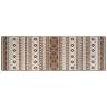 Stylish Outdoor Rug 80x250 cm Brown & White Reversible Design