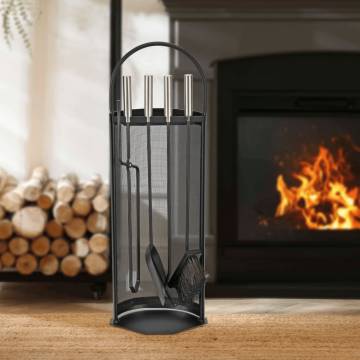 HI Fireplace Tool Set 5 pcs - Elegant Black Design | HipoMarket