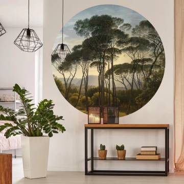 WallArt Wallpaper Circle: Umbrella Pines, Italy - 190 cm