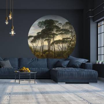 WallArt Wallpaper Circle: Umbrella Pines, Italy - 190 cm