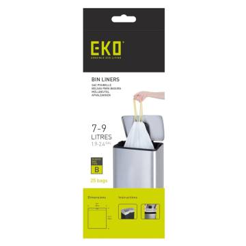 EKO Trash Bag Set B 7-9L - 24x25 pcs White | HipoMarket