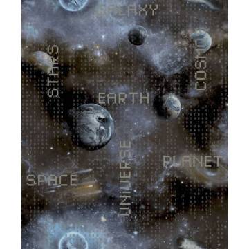 Noordwand Wallpaper - Good Vibes Galaxy Planets Blue & Black