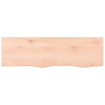 Untreated Solid Wood Bathroom Countertop 100x30 cm