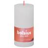 Bolsius Rustic Pillar Candles Shine - 8 pcs Cloudy White