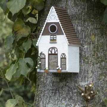 Esschert Design Tit Birdhouse Farmhouse - Perfect for Small Birds