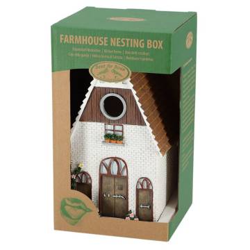 Esschert Design Tit Birdhouse Farmhouse - Perfect for Small Birds