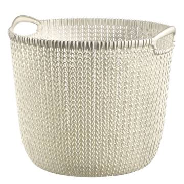 Curver Storage Basket Knit Round L 30L - Creamy White