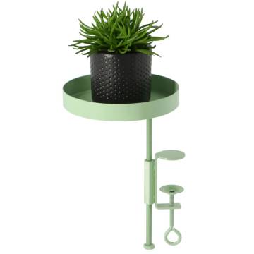 Esschert Design Plant Tray with Clamp - Mint Green