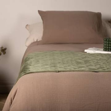 Venture Home Jilly Bedspread 80x260 cm - Luxurious Green Velvet