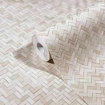 Noordwand Wallpaper Botanica Rattan Wickerwork Beige | Hipomarket