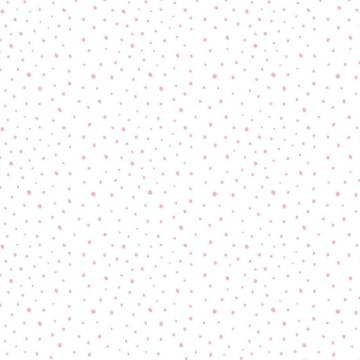 Noordwand Wallpaper Mondo Baby - Confetti Dots in White & Pink