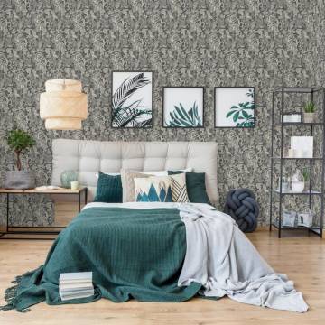 DUTCH WALLCOVERINGS Mae Wallpaper Black & Beige - Stylish Decor