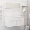 2 Piece Bathroom Furniture Set White Engineered Wood Colour white Number of 1 Number of Pieces 