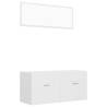 2 Piece White Bathroom Furniture Set - Stylish Storage Solution