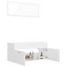 2 Piece White Bathroom Furniture Set - Stylish Storage Solution