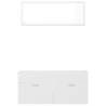 2 Piece White Bathroom Furniture Set - Stylish Storage Solution