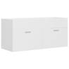 2 Piece White Bathroom Furniture Set - Stylish Storage Solution